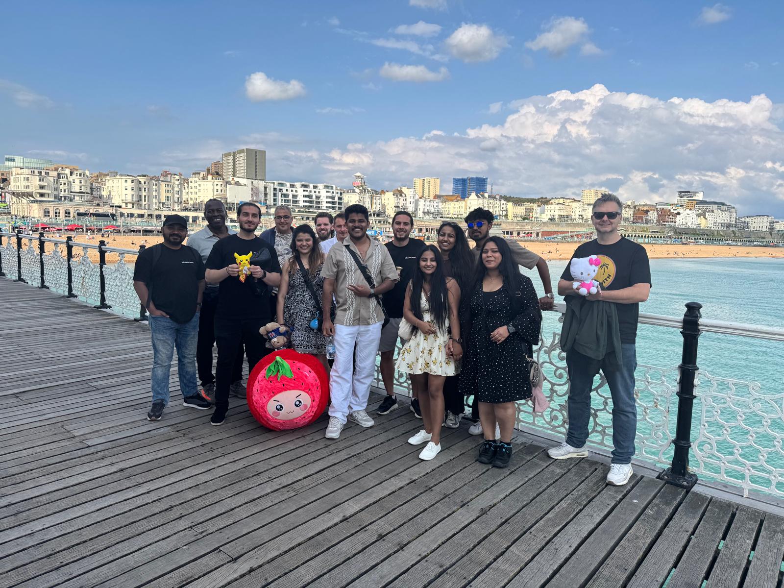 The Educate2Trade team together on Brighton pier