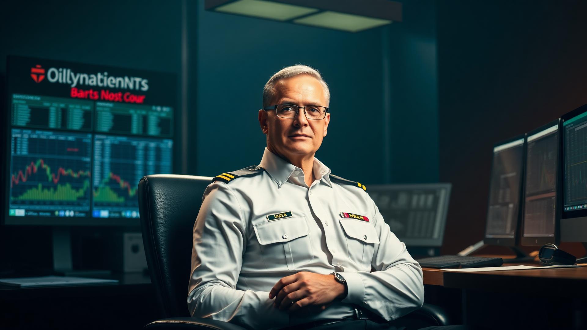 Former service member at a professional trading desk